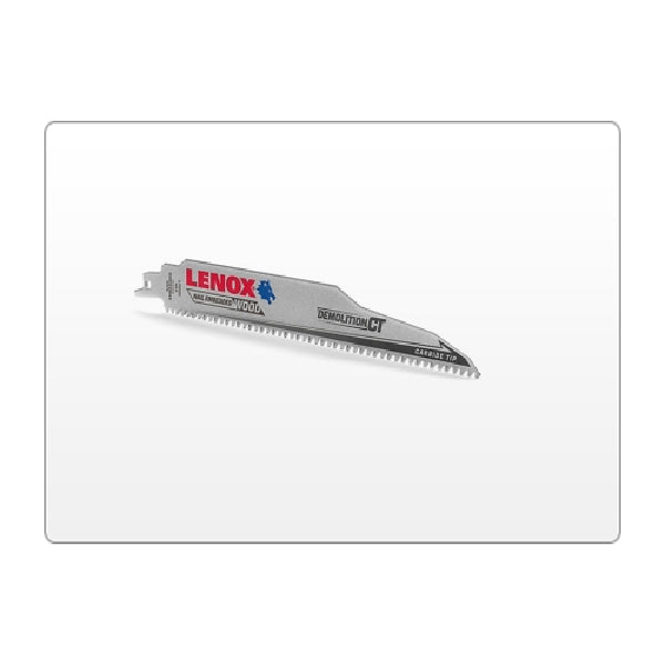 Lenox Demolition CT 1832118 Reciprocating Saw Blade, 1 in W, 6 in L, 6 TPI, Carbide Cutting Edge