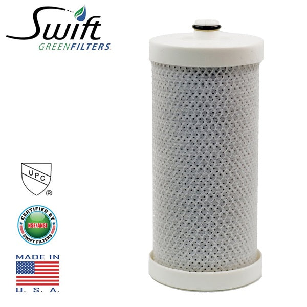 SWIFT GREEN FILTERS SGF-WFCB/F1 Refrigerator Water Filter, 0.5 gpm, Coconut Shell Carbon Block Filter Media