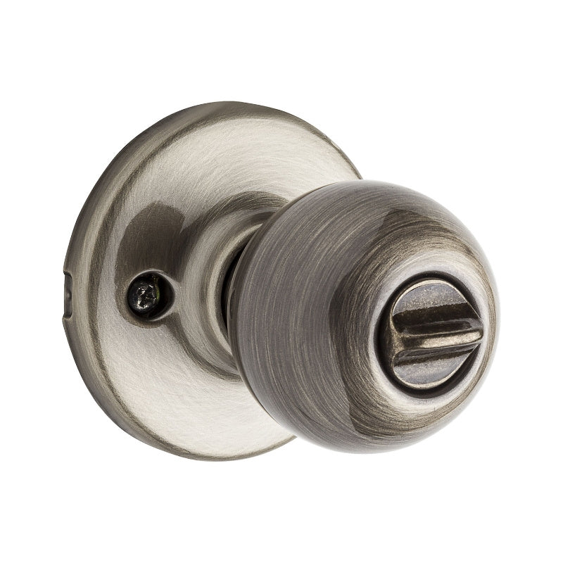 Kwikset 400P5CP K6 Keyed Entry Knob, Antique Brass