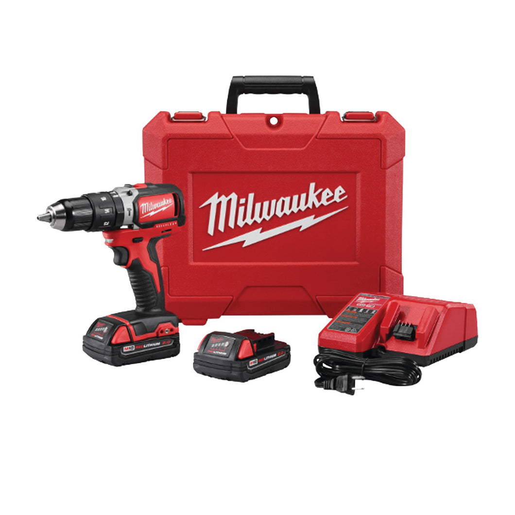 Milwaukee 2702-22CT Brushless Hammer Drill/Driver Kit, Battery Included, 18 V, 2 Ah, 1/2 in Chuck, Keyless Chuck