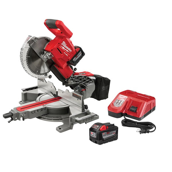 Milwaukee 2734-21HD Compound Miter Saw Kit, Battery, 10 in Dia Blade, 4000 rpm Speed, 45 deg Max Miter Angle