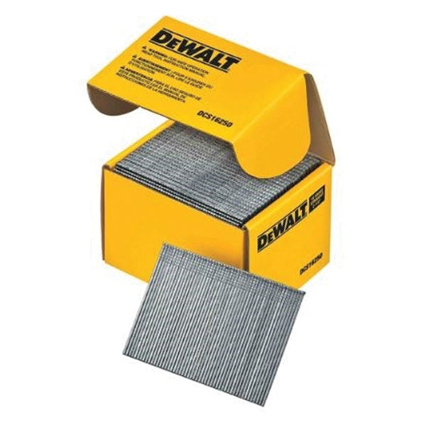 DeWALT DCS16250 Finish Nail, 2-1/2 in L, 16 Gauge, Steel, Galvanized, Brad Head, Smooth Shank