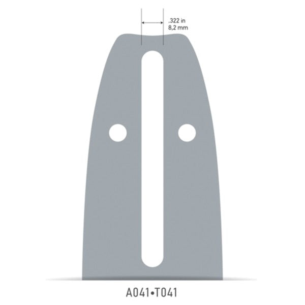 Oregon 504320 Bar and Chain Combo, Small Bar Nose Radius, 56-Drive Link, 91PX Chain, 3/8 in TPI/Pitch