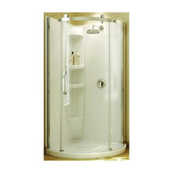 MAAX 105753-001 Wall Set, 36 in W, 77 in H, Acrylic, Stud Installation, White