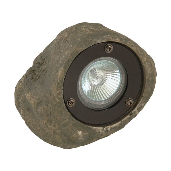 Moonrays 95828 Rock Spot Light, 12 V, 20 W, 1-Lamp, Incandescent Lamp, Polyresin Fixture, Stone Fixture