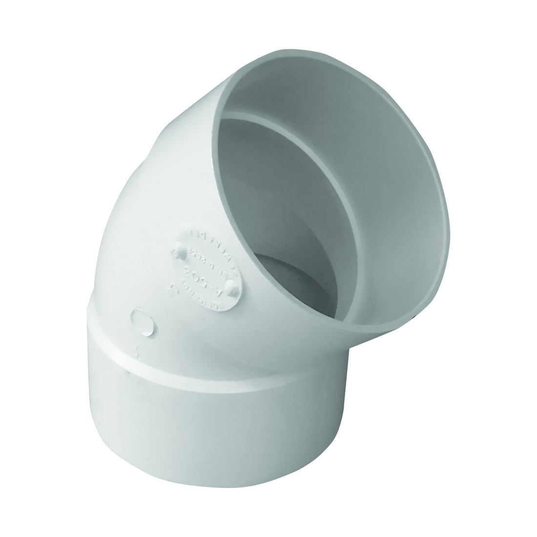 GENOVA 400 Series 40660 Pipe Elbow, 6 in, Hub, 45 deg Angle, PVC