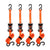 SmartStrap 349 Tie-Down, 1-1/4 in W, 14 ft L, Polyester, Orange, 1000 lb, S-Hook End Fitting, Steel End Fitting