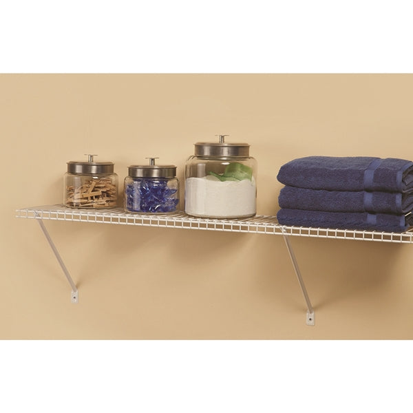 ClosetMaid SuperSlide 4714 Wire Shelf, 40 lb, 1-Level, 12 in L, 48 in W, Steel, White