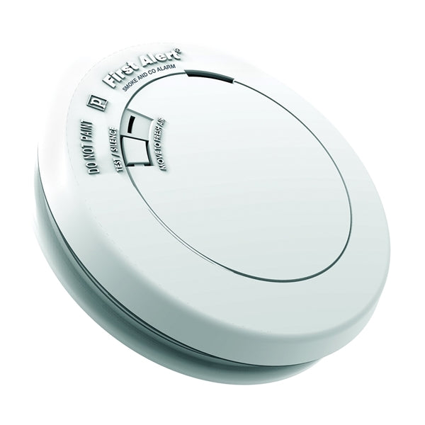 FIRST ALERT PR700 Smoke and Fire Alarm, 9 V, Photoelectric Sensor, 10 ft Detection, 85 dB, White