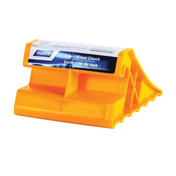 CAMCO 44492 Wheel Stop Chock, Plastic, Yellow, For: Tires Up to 29 in
