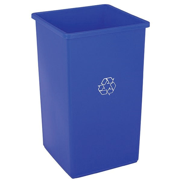 CONTINENTAL COMMERCIAL Swingline 25-1 Recycling Receptacle, 25 gal Capacity, Plastic, Blue