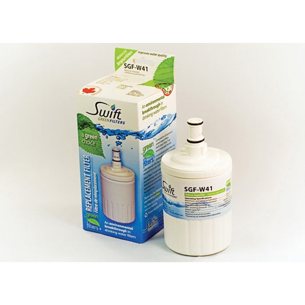 SWIFT GREEN FILTERS SGF-W41 Refrigerator Water Filter, 0.5 gpm, Coconut Shell Carbon Block Filter Media