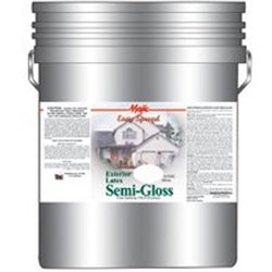 Majic Paints 8-2300-5 Latex Paint, Semi-Gloss, White, 5 gal, Pail, Resists: Blister, Peel, Latex Base