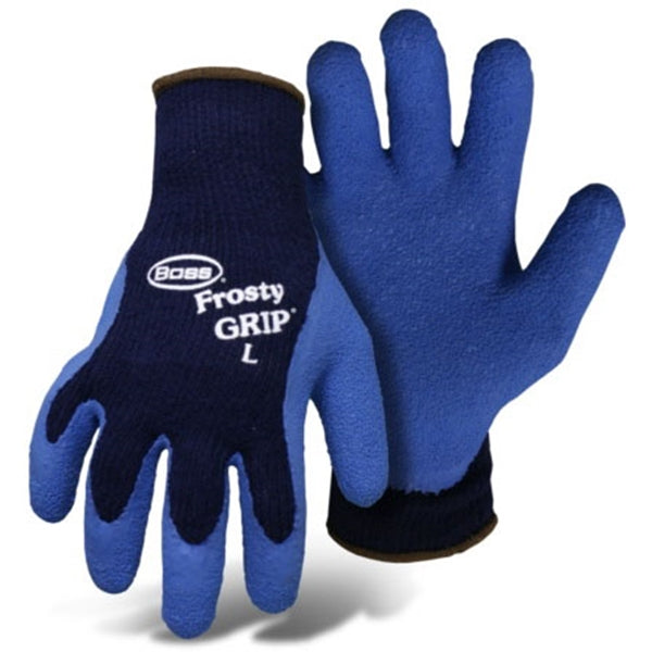BOSS Frosty GRIP 8439X Protective Gloves, XL, Knit Wrist Cuff, Acrylic Glove, Blue
