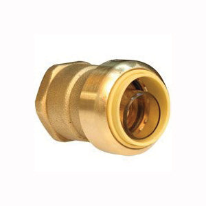 ProBite LF812FR Pipe Connector, 1/2 in, Push-Connect x FNPT, Brass, 200 psi Pressure