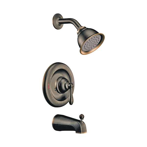 Moen Caldwell Series 82496EPBRB Tub and Shower Faucet, Stainless Steel, Mediterranean Bronze