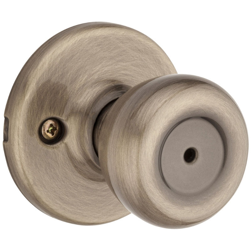 Kwikset 300T5RCLRCSBX Privacy Door Knob, Antique Brass