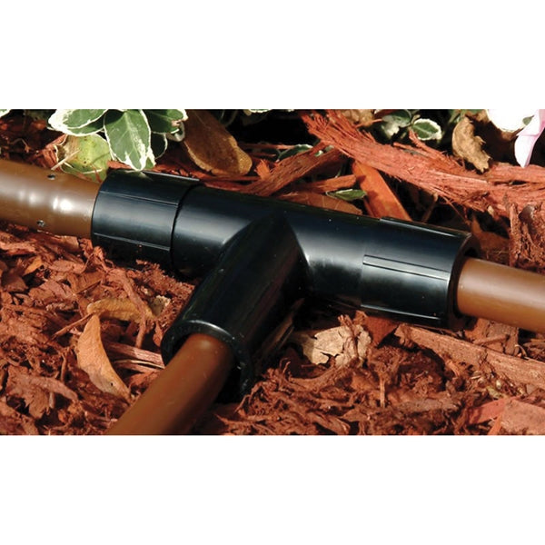 Rain Bird EFT25-1PK Tubing Tee, 1/2 in Connection, Compression, Plastic, Black