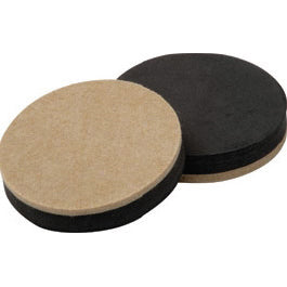 Shepherd Hardware 9407 Slider Pad, Felt Cloth, Beige, 3-1/2 in Dia, 1/2 in Thick, Round