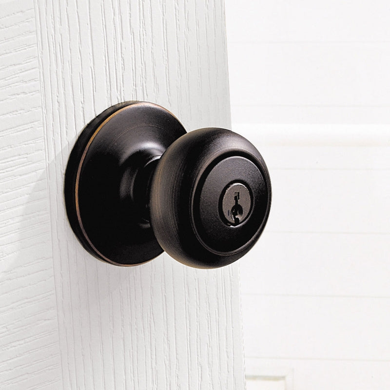 Kwikset 400CV 11P RCAL RC Keyed Entry Knob, Metal, Venetian Bronze