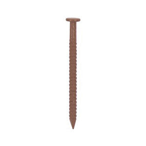 ProSource NTP-072-PS Panel Nail, 16D, 1 in L, Steel, Painted, Flat Head, Ring Shank, Brown, 171 lb