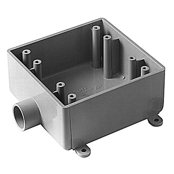 Carlon E9802DR Electrical Junction Box, 2 -Gang, PVC