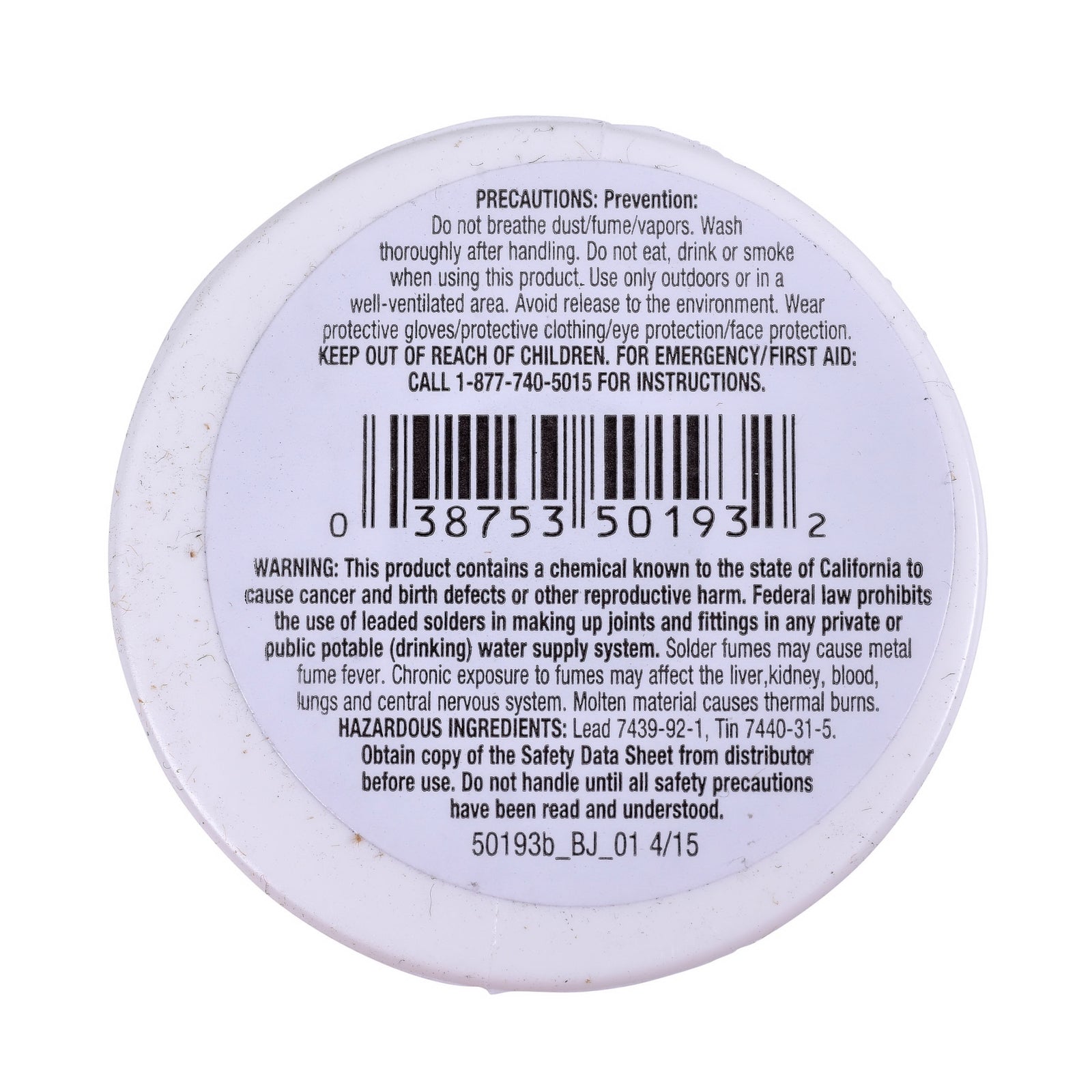 Oatey 50193 Acid Core Wire Solder, 1/2 lb, Solid, Silver, 360 to 460 deg F Melting Point