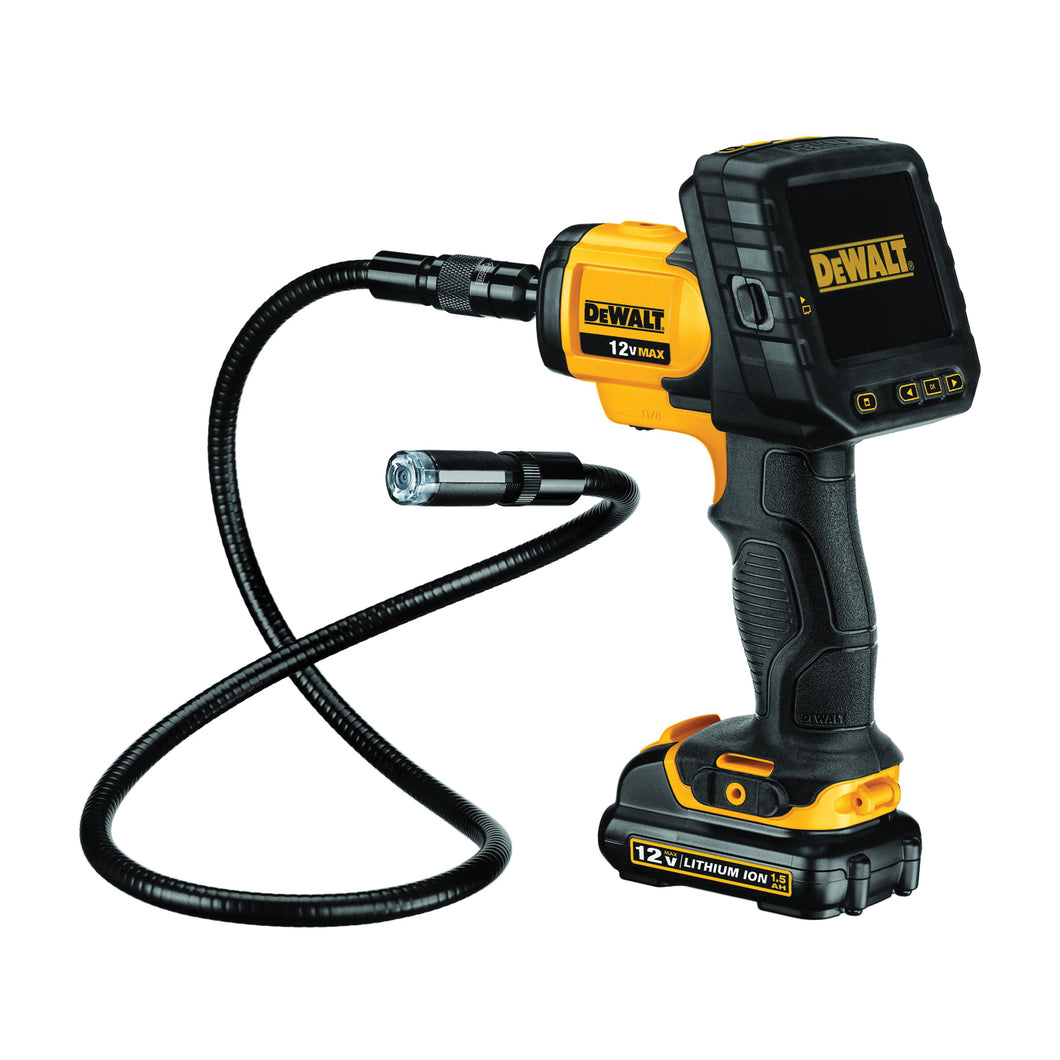DeWALT DCT410S1 Inspection Camera with Wireless Screen Kit, Battery Included, 12 V, 3-1/2 in Display, LCD Display