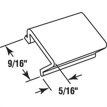 Make-2-Fit P 7813 Glass Retainer, 9/16 in W, 5/16 in Thick, 72 in L, Vinyl, Black