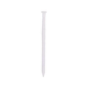 ProSource NTP-082-PS Panel Nail, 15D, 1-5/8 in L, Steel, Painted, Flat Head, Ring Shank, White, 171 lb