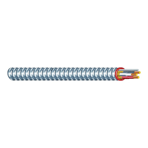 Southwire Duraclad 55278521 Armored Cable, 14 AWG Cable, 3 -Conductor, Copper Conductor, THHN/THWN Insulation