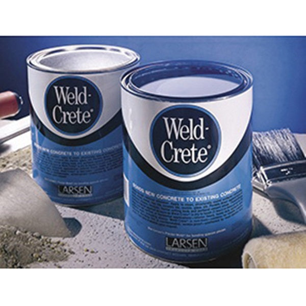 Larsen Weld-Crete WCG04 Bonding Agent, Liquid, Low to Slight Acetic, Blue, 1 gal Pail
