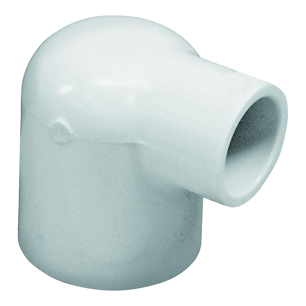 GENOVA 300 Series 30716 Reducing Pipe Elbow, 1 x 1/2 in, Slip, 90 deg Angle, PVC, White, SCH 40 Schedule