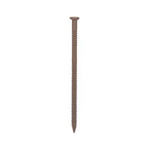 ProSource NTP-091-PS Panel Nail, 15D, 1-5/8 in L, Steel, Painted, Flat Head, Ring Shank, Dark Oak, 171 lb