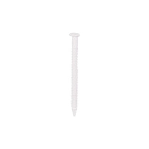 ProSource NTP-158-PS Panel Nail, 16D, 1 in L, Steel, Painted, Flat Head, Ring Shank, White