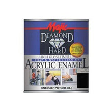 Load image into Gallery viewer, Majic Paints Diamondhard 8-1500 Series 8-1501-4 Enamel Paint, Gloss, Black, 0.5 pt, Can, Water Base
