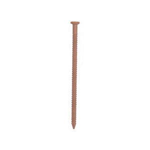 ProSource NTP-161-PS Panel Nail, 15D, 1-5/8 in L, Steel, Painted, Flat Head, Ring Shank, Brown