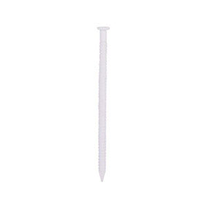 ProSource NTP-162-PS Panel Nail, 15D, 1-5/8 in L, Steel, Painted, Flat Head, Ring Shank, White