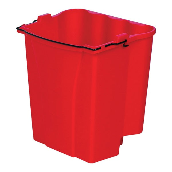 Rubbermaid WaveBrake 9C7400RED Dirty Water Bucket, 18 qt Capacity, Square, Polypropylene Bucket/Pail, Red