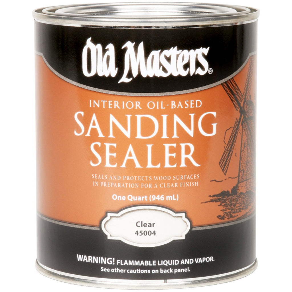Old Masters 45004 Sanding Sealer, Clear, Liquid, 1 qt, Canister