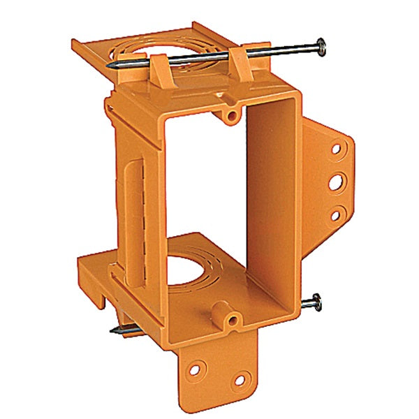 Carlon SC100A Mounting Bracket, PVC, Orange, Nail Mounting