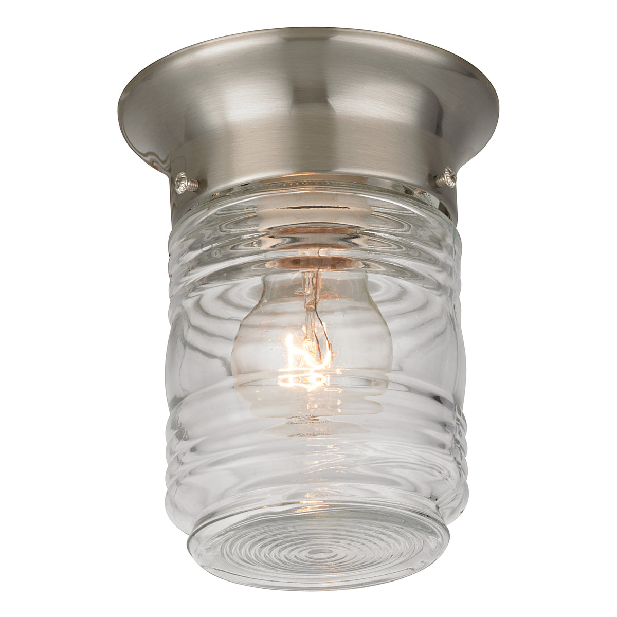 Boston Harbor Porch Light, 120 V, 60 W, A19 or CFL Lamp, Steel Fixture, Brushed Nickel