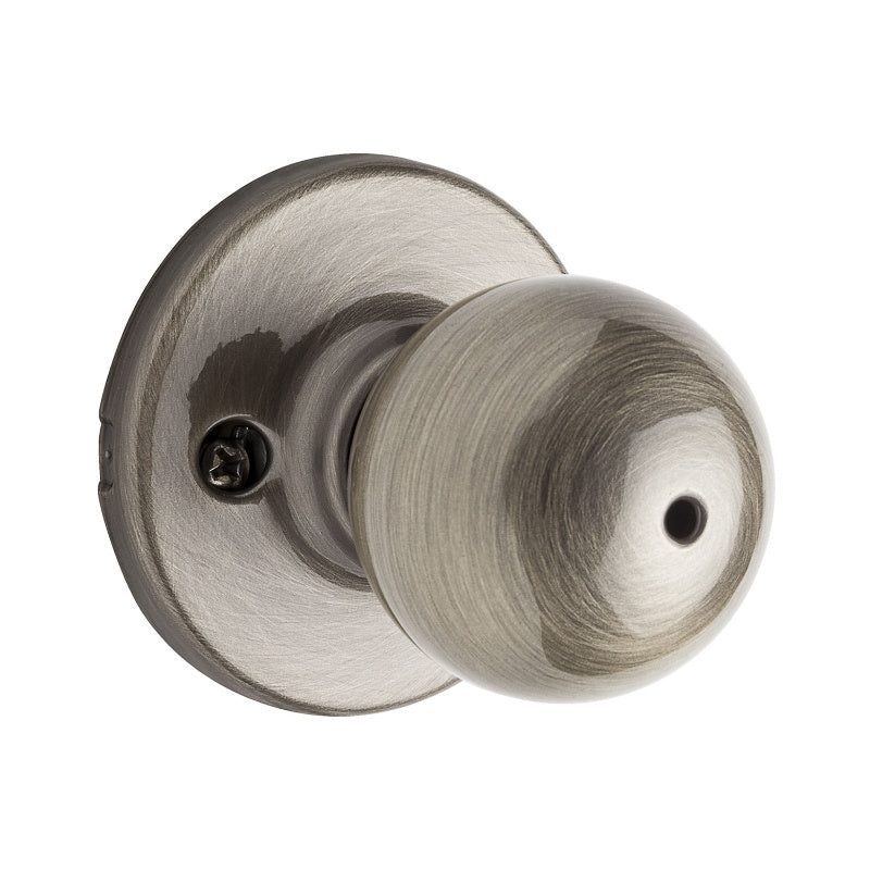 Kwikset 300P5CPRCLRCS Privacy Door Knob, Antique Brass