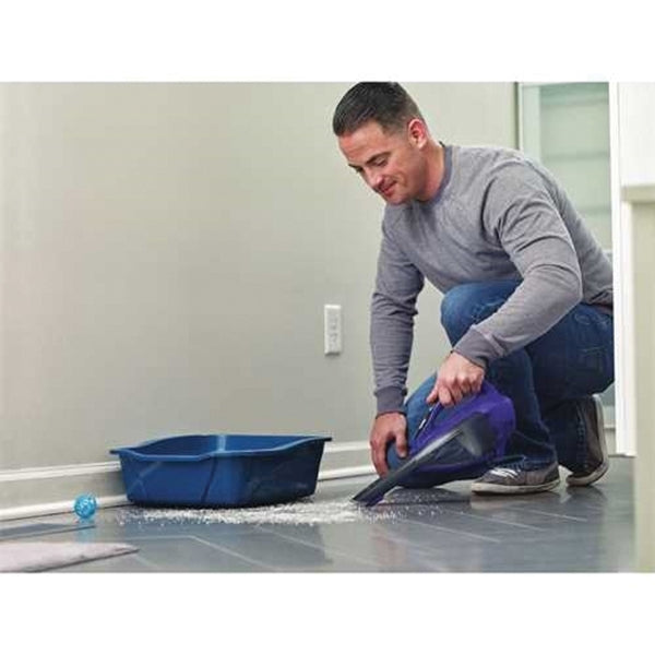 Black+Decker HLVA325JP07 Hand Vacuum, 10.8 V Battery, Lithium-Ion Battery, 2.5 Ah, Purple Housing