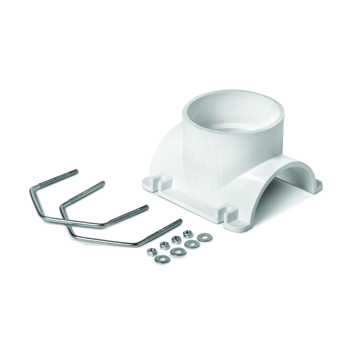 Oatey 43793 Saddle Tee Kit, 4 x 3 in Connection, Tee/Wye, PVC, Black/White