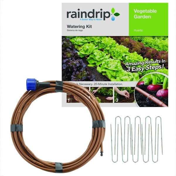 Raindrip R567DT Drip Watering Vegetable Garden Kit with Anti-Syphon