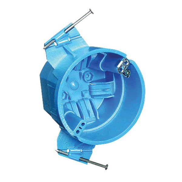 Carlon BH525P Ceiling Box, 4 in W, 4 in D, 3 in H, 1 -Gang, PVC, Blue