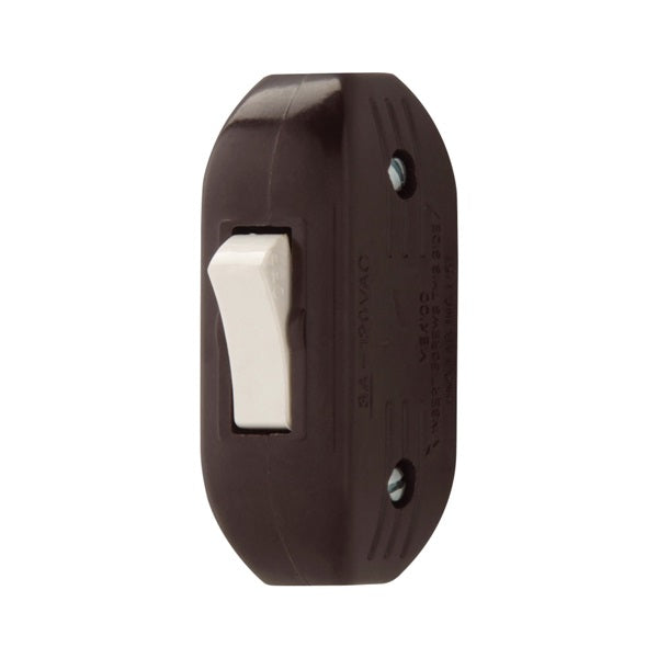 Eaton Wiring Devices 933 933B-BOX Switch, 3 A, 120 V, Screw Terminal, Phenolic, Brown