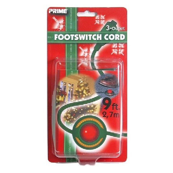 Prime FSL780609 Extension Cord, 16/2 AWG Cable, 9 ft L, Green