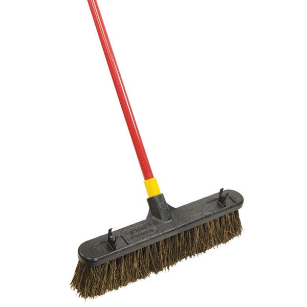 Quickie Bulldozer 00541 Push Broom, Palmyra Fiber Bristle, Steel Handle